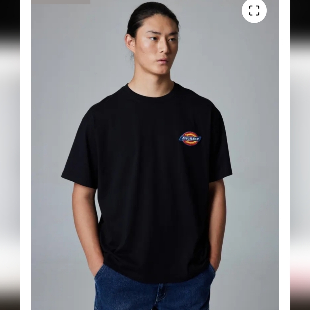 Dickies Men's Black Thisch Heavy Duty 100% Cotton Short Sleeve Tee_Large